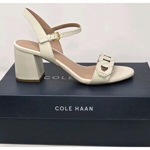 NWB Cole Haan Josie Chain Sandal - Soft Ivory Leather Size‎ 7